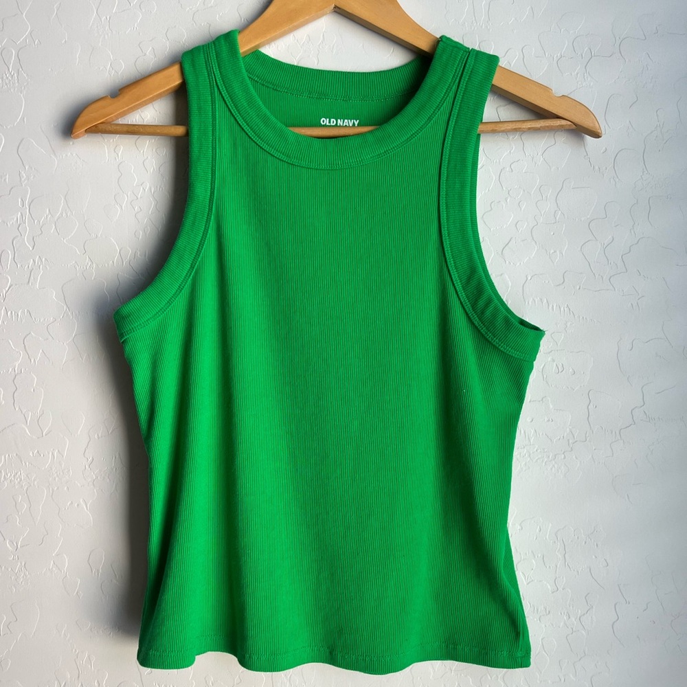 High neck green Old Navy tank top